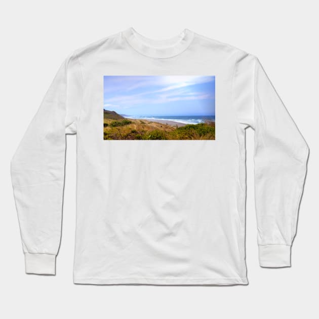 Oregon Coast Beach Long Sleeve T-Shirt by Burtney